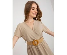 Italy Moda Suknelė-DHJ-SK-8358.19-smėlio spalvos