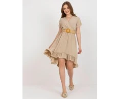 Italy Moda Suknelė-DHJ-SK-8358.19-smėlio spalvos