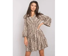 Italy Moda Suknelė-DHJ-SK-8777B-1.11P-juoda-smėlio spalvos