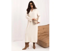 Suknelė Italy Moda Sukienka-IR-SK-AC-19756.81-jasny smėlio spalva