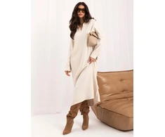 Suknelė Italy Moda Sukienka-IR-SK-AC-19756.81-jasny smėlio spalva