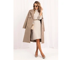 Italy Moda Sukienka-IR-SK-W2539.11-smėlio spalva