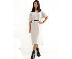 Italy Moda Sukienka-IR-SK-W2578.80-smėlio spalva