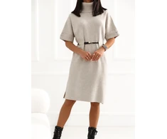 Suknelė Italy Moda Sukienka-IR-SK-YM925.84-smėlio spalva