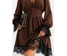 Suknelė Italy Moda Sukienka-MI-SK-A1763.02-ruda