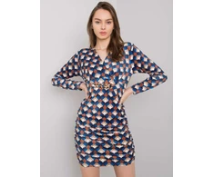 Italy Moda Suknelė-DHJ-SK-12695.26P-tamsiai mėlyna