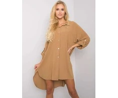 Italy Moda Suknelė-DHJ-SK-13938.02P-tamsiai smėlio spalvos