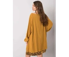 Italy Moda Suknelė-DHJ-SK-21451.50-tamsiai geltona