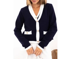 Italy Moda Sweter-IR-SW-3195.27-tamsiai mėlyna