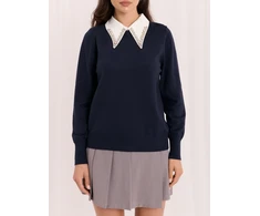 Italy Moda Sweter-IR-SW-57939-2.18-tamsiai mėlyna