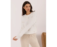 Italy Moda Sweter-IR-SW-57982.28-ecru