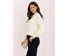 Italy Moda Sweter-IR-SW-AC-19702.14-ecru