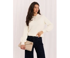 Italy Moda Sweter-IR-SW-AC-19702.14-ecru