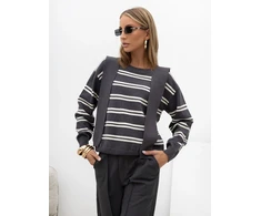 Italy Moda Sweter-IR-SW-G9617.86-grafito