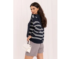 Italy Moda Sweter-IR-SW-G9617.86-tamsiai mėlyna