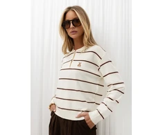Italy Moda Sweter-IR-SW-G9717.46-jasny smėlio spalva