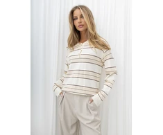Italy Moda Sweter-IR-SW-G9727.13-smėlio spalva