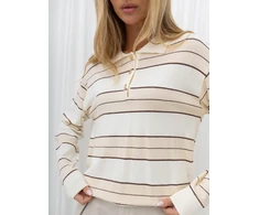 Italy Moda Sweter-IR-SW-G9727.13-smėlio spalva
