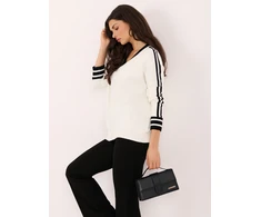 Italy Moda Sweter-IR-SW-G990.26-baltai-juodas