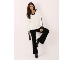 Italy Moda Sweter-IR-SW-G990.26-baltai-juodas
