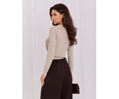 Italy Moda Sweter-IR-SW-JK8687.07P-smėlio spalva