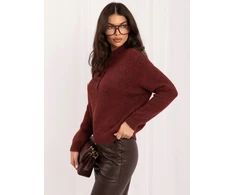 Italy Moda Sweter-IR-SW-K17003.99-ciemny raudona