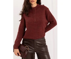 Italy Moda Sweter-IR-SW-K17003.99-ciemny raudona