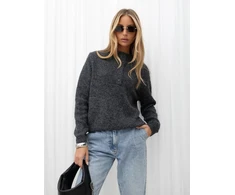 Italy Moda Sweter-IR-SW-K17003.99-ciemny pilka
