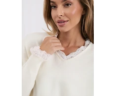 Italy Moda Sweter-IR-SW-QF3051.02-ecru