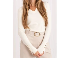Italy Moda Sweter-IR-SW-QF6137.07-jasny smėlio spalva