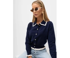 Italy Moda Sweter-IR-SW-QF9581.13-tamsiai mėlyna