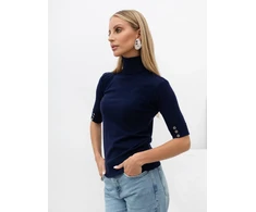 Italy Moda Sweter-IR-SW-RR1185.48-tamsiai mėlyna
