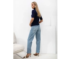 Italy Moda Sweter-IR-SW-RR1185.48-tamsiai mėlyna