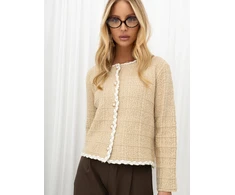 Italy Moda Sweter-IR-SW-RR1299.83-smėlio spalva