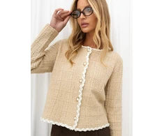 Italy Moda Sweter-IR-SW-RR1299.83-smėlio spalva