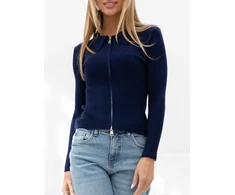Italy Moda Sweter-IR-SW-RR1315.55-tamsiai mėlyna
