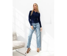 Italy Moda Sweter-IR-SW-RR1315.55-tamsiai mėlyna