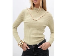Italy Moda Sweter-IR-SW-RR1316.34-oliwkowy