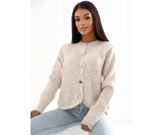 Italy Moda Sweter-IR-SW-RR986.22-jasny smėlio spalva