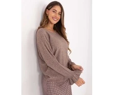 Italy Moda Sweter-IT-SW-99717.89-ciemny bezowy
