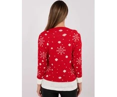Italy Moda Sweter-MI-SW-0212.89-raudona
