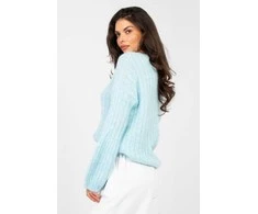 Italy Moda Sweter-MI-SW-9642.01-šviesiai mėlyna