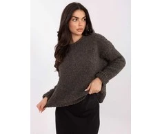 Italy Moda Sweter-MI-SW-WK32601.19-ciemny pilka