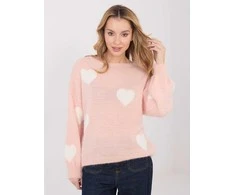 Italy Moda Sweter-MO-SW-1216.71-brzoskwiniowy