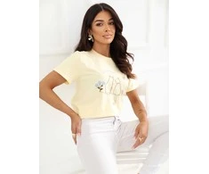 Italy Moda T-shirt-IR-TS-R2766.60-jasny geltona