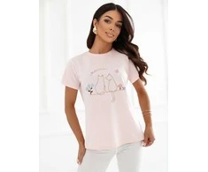 Italy Moda T-shirt-IR-TS-R2766.60-jasny rožinė