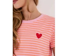 Italy Moda T-shirt-IT-TS-22397.89-ciemny rožinė