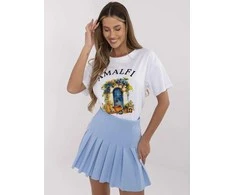Italy Moda Marškinėliai moterims-MI-TS-M3221G.75-balta