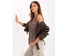 Italy Moda Top-MI-TP-7922.33-ciemny bezowy