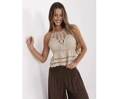 Italy Moda Top-MI-TP-88506.87-smėlio spalva